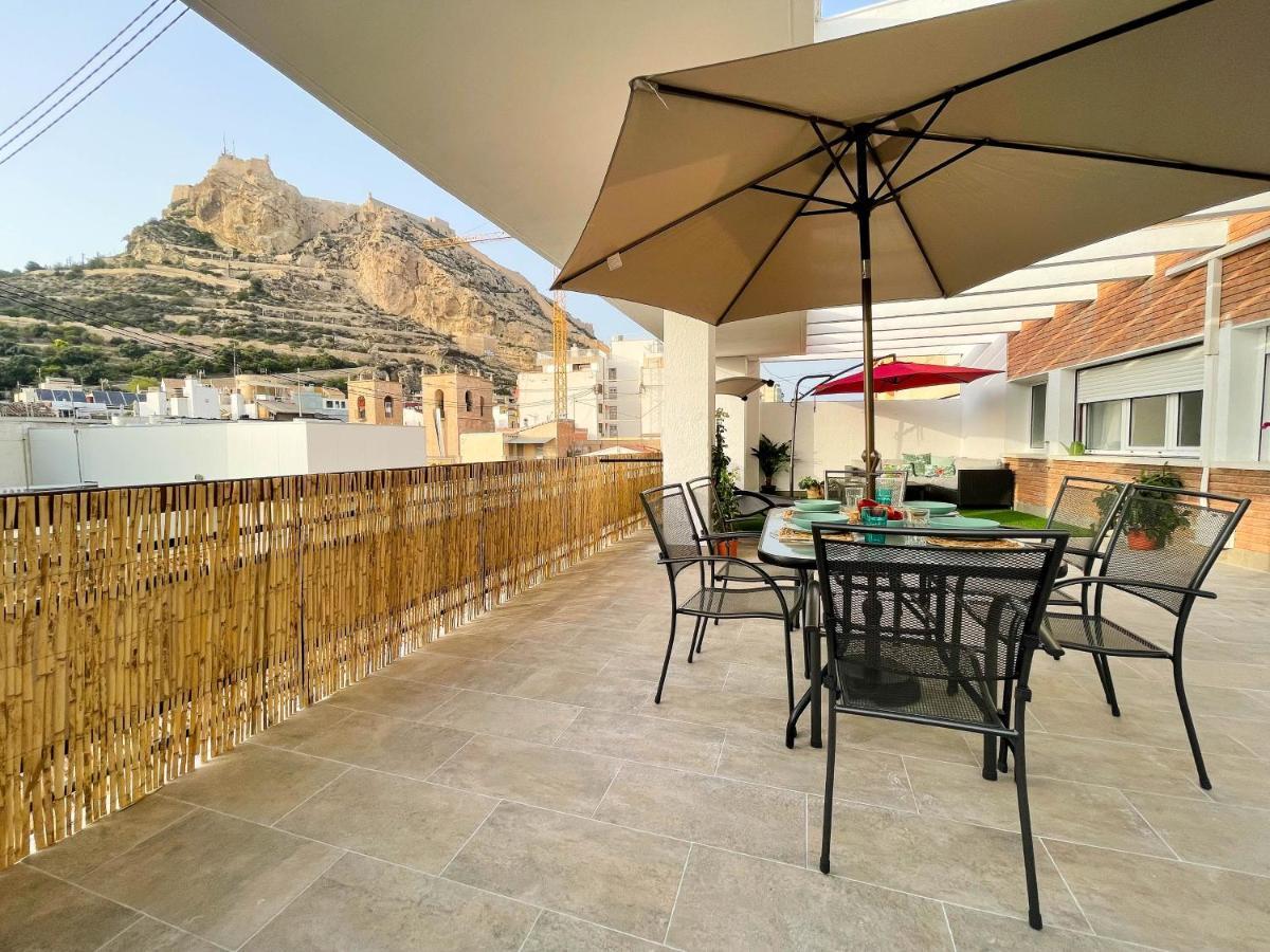 La Terraza. Vistas Al Castillo A 1 Min. De La Playa Аликанте Екстериор снимка